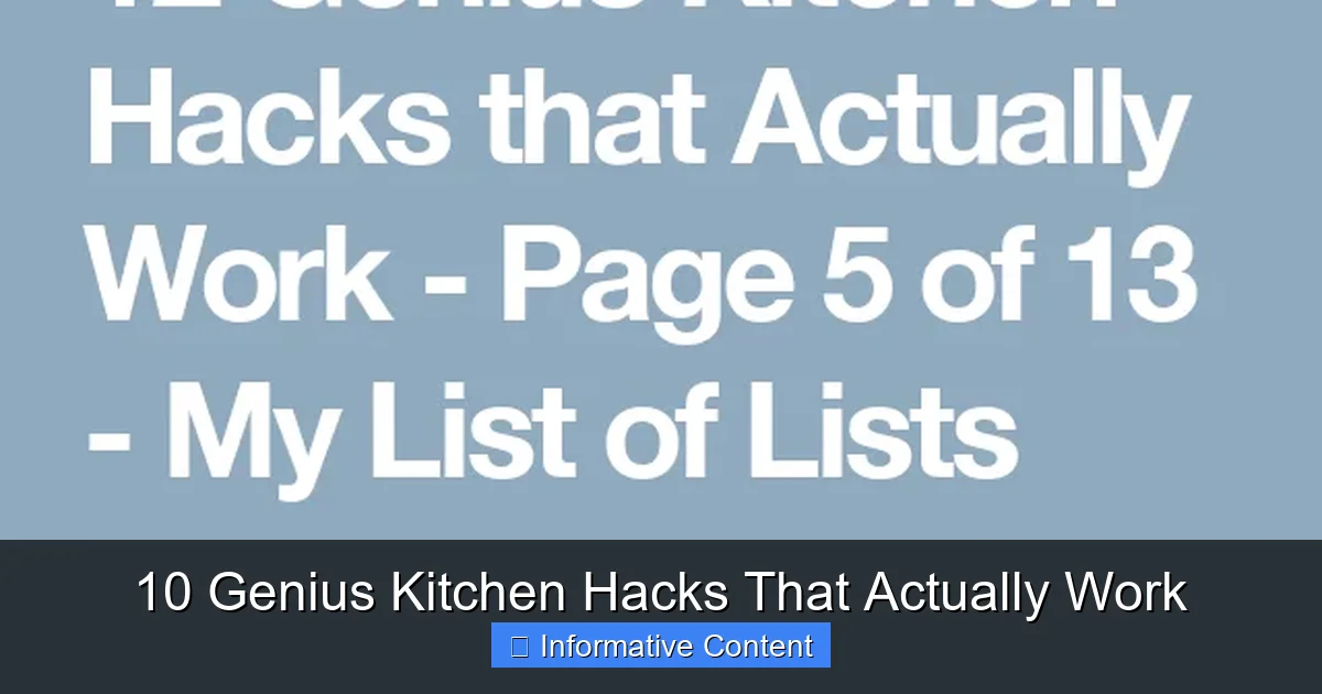 10 Genius Kitchen Hacks That Actually Work