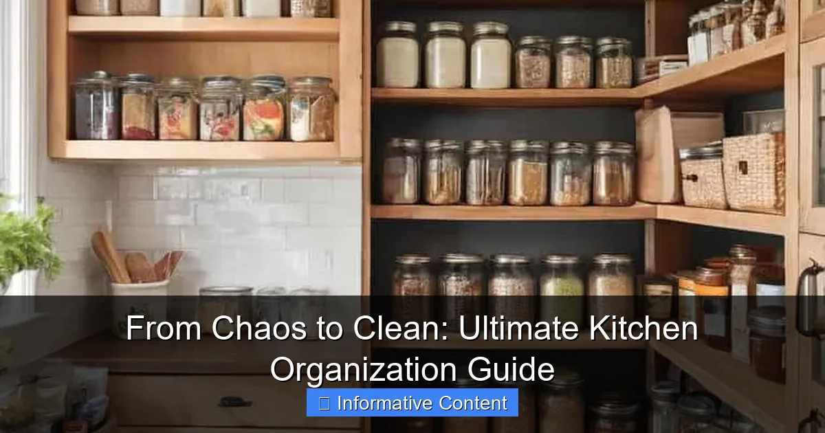 From Chaos to Clean: Ultimate Kitchen Organization Guide