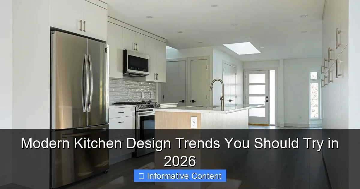 Modern Kitchen Design Trends You Should Try in 2026