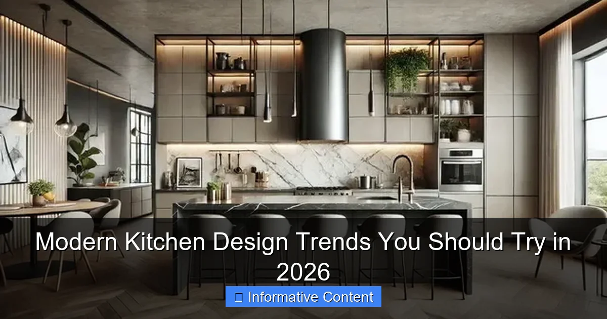 Modern Kitchen Design Trends You Should Try in 2026
