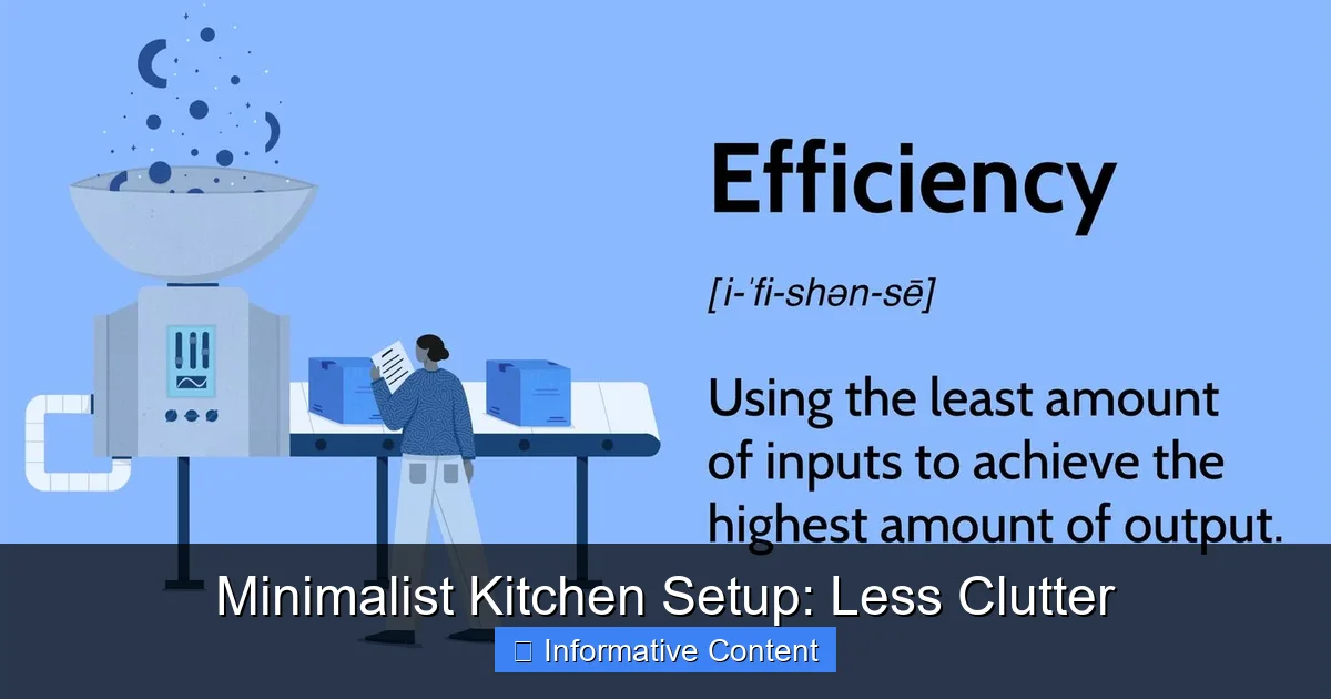 Minimalist Kitchen Setup: Less Clutter