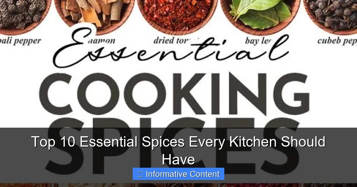 Top 10 Essential Spices Every Kitchen Should Have