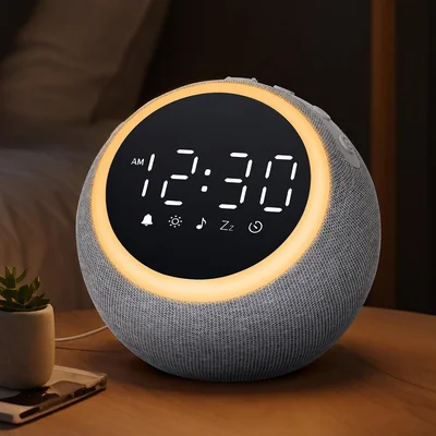 Smart Alarm Clock with White Noise and Night Light for Bedrooms and Ki